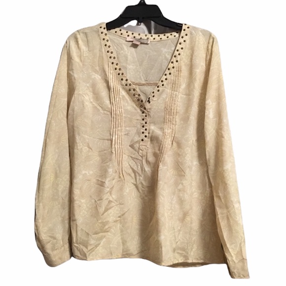 Forever 21 / Love21 Long Sleeve Blouse (Size: Medium) - Picture 1 of 9